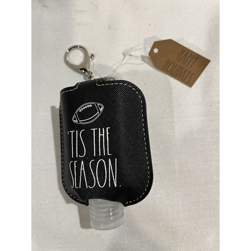 Rae Dunn Football Christmas Stocking Stuffer Hand Sanitizer Key Holder NEW